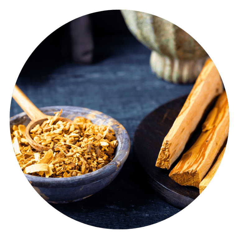 Palo Santo used in tallow made for skin rash relief and pregnancy rash on belly