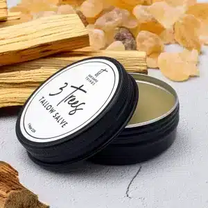 3 Trees Tallow Beard Balm with Frankincense, Myrrh, and Palo Santo