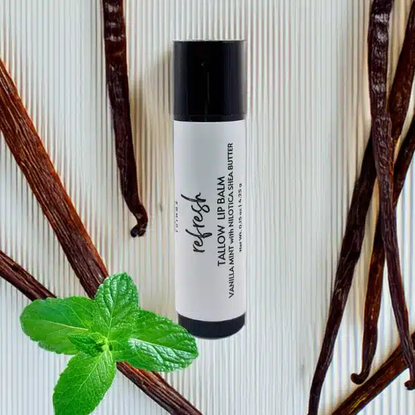 Refresh Vanilla Mint Tallow Lip Balm with Nilotica Shea Butter