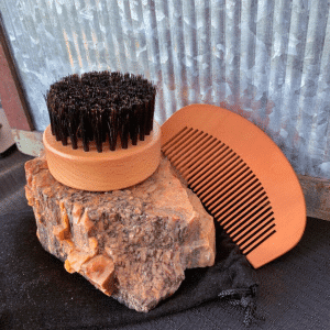natural beard brush set for father's day gift ideas