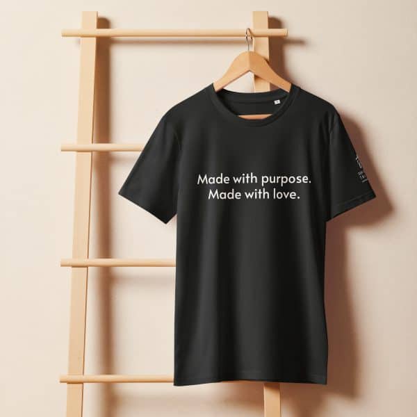 Made With Purpose T-Shirt – Organic Cotton Brand Tee (Unisex, Black)
