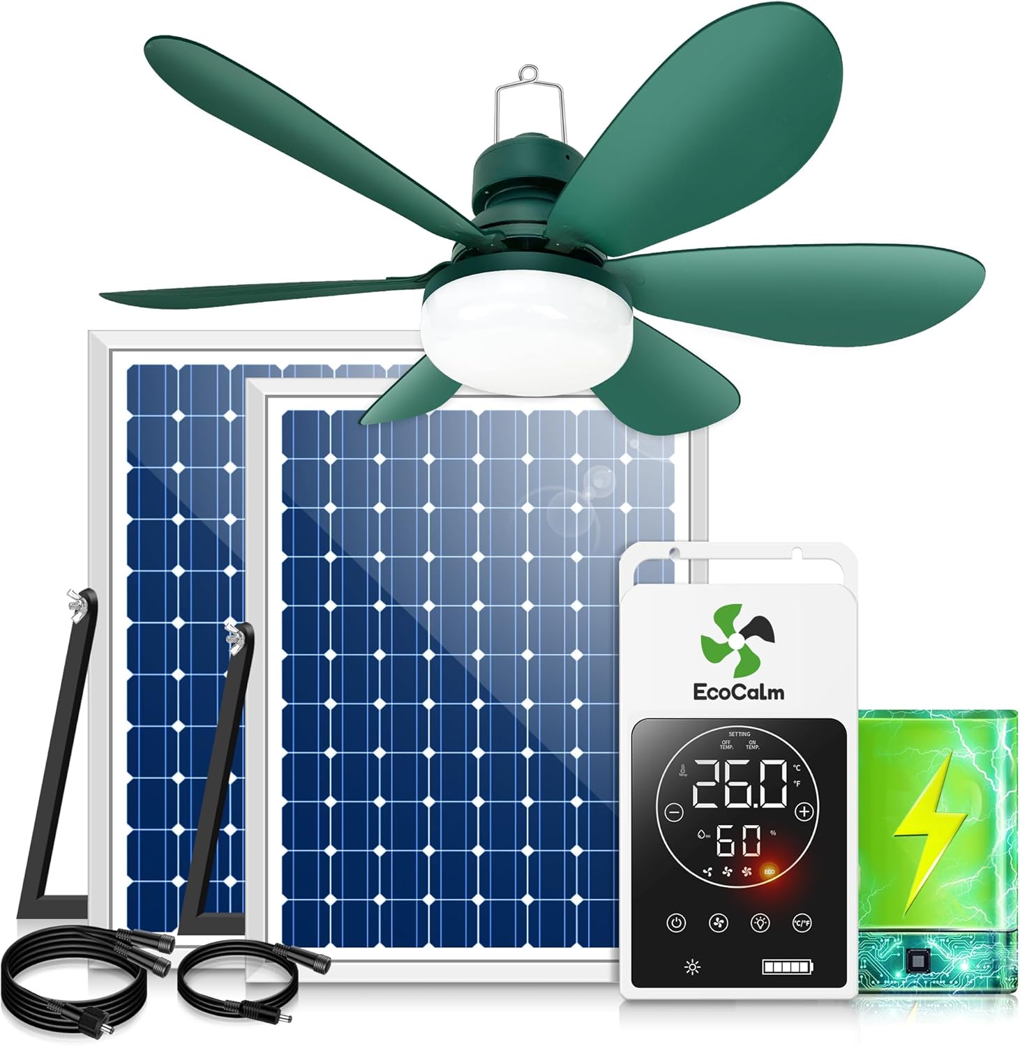 Solar Powered Ceiling Fan
