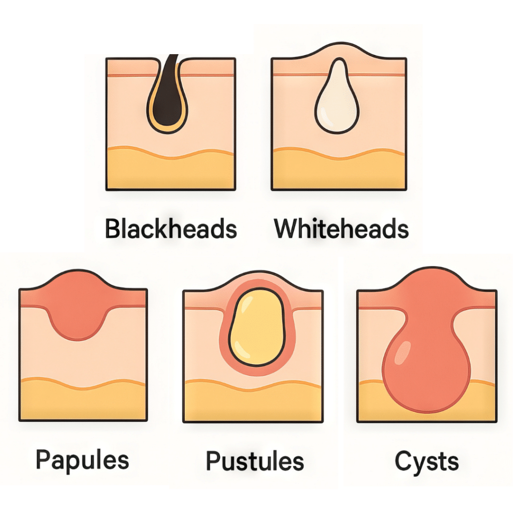 Types of Acne Formation Types of Acne Formation