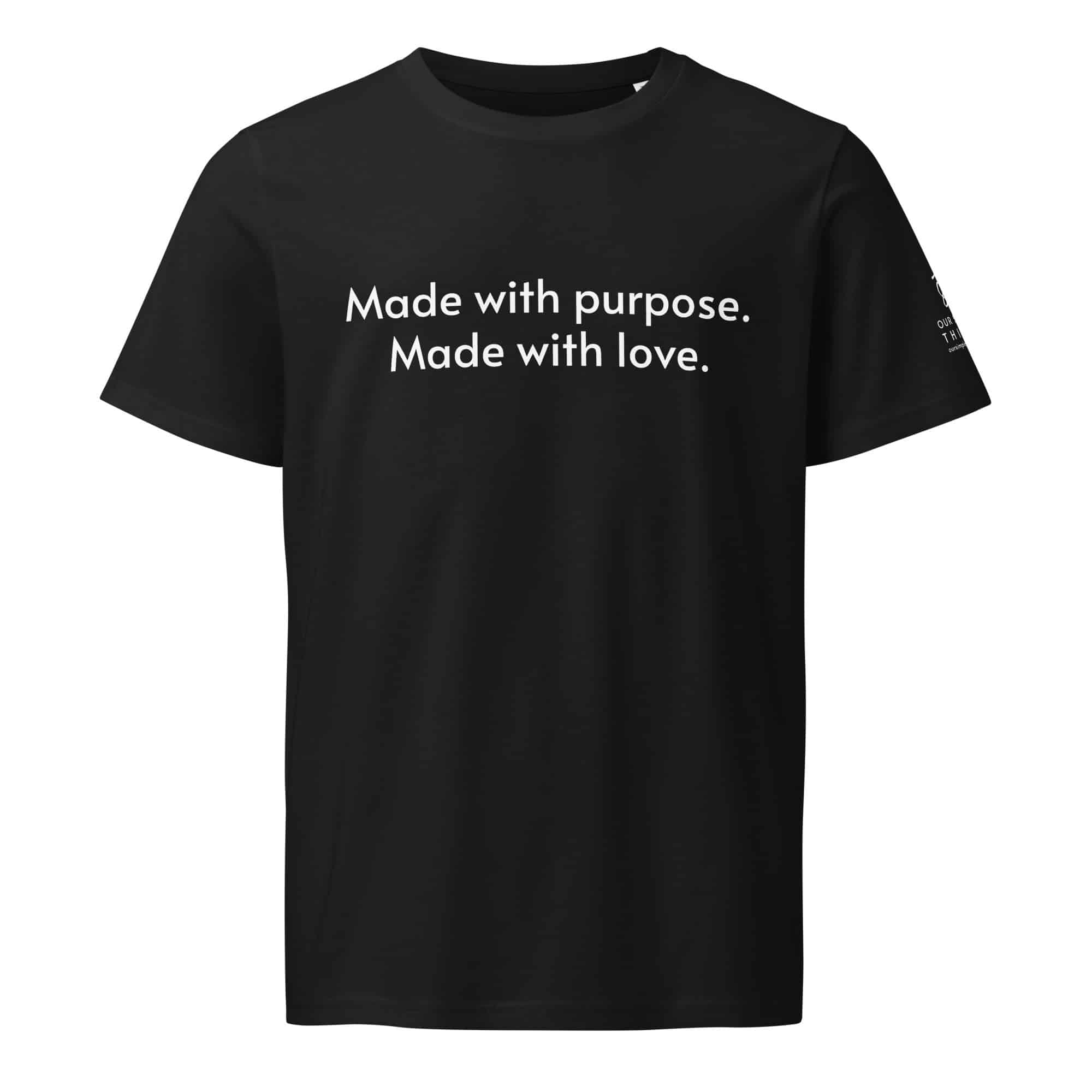 Made With Purpose T-Shirt – Organic Cotton Brand Tee (Unisex, Black) 11 Made With Purpose T-Shirt – Organic Cotton Brand Tee (Unisex, Black) - Image 11