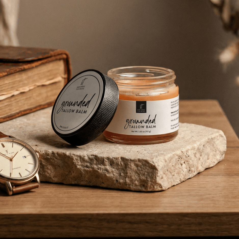 Tallow Balm Grounded on the nightstand 1