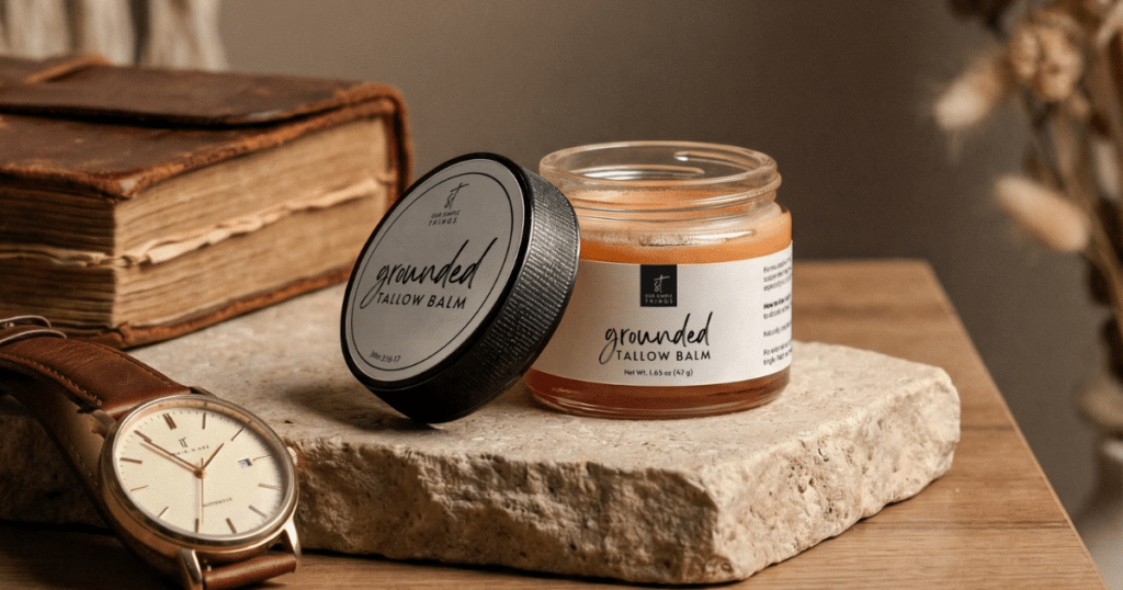 Home 13 Tallow Balm - Grounded on the nightstand